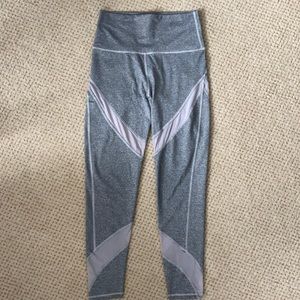 High waisted work out leggings with sheer cut outs